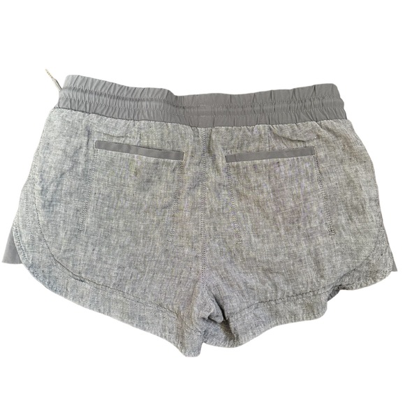 Athleta grey drawstring waist linen shorts - Picture 2 of 5